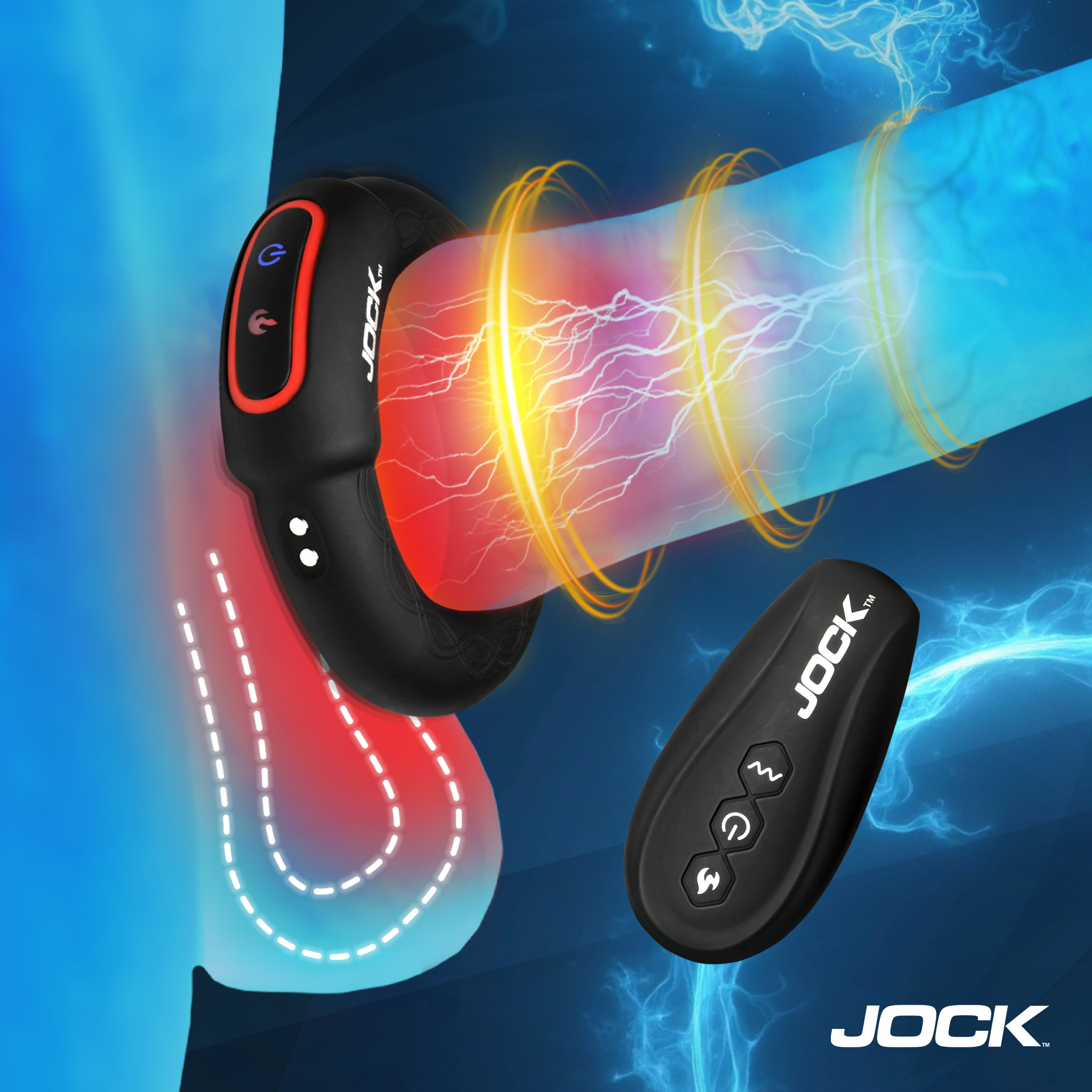 Rumbler Vibrating & Warming C-Ring - 2"